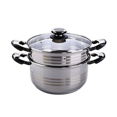 Panci Steamer Fincook Multi Steamer 26 cm Panci Susun Stainless Steel