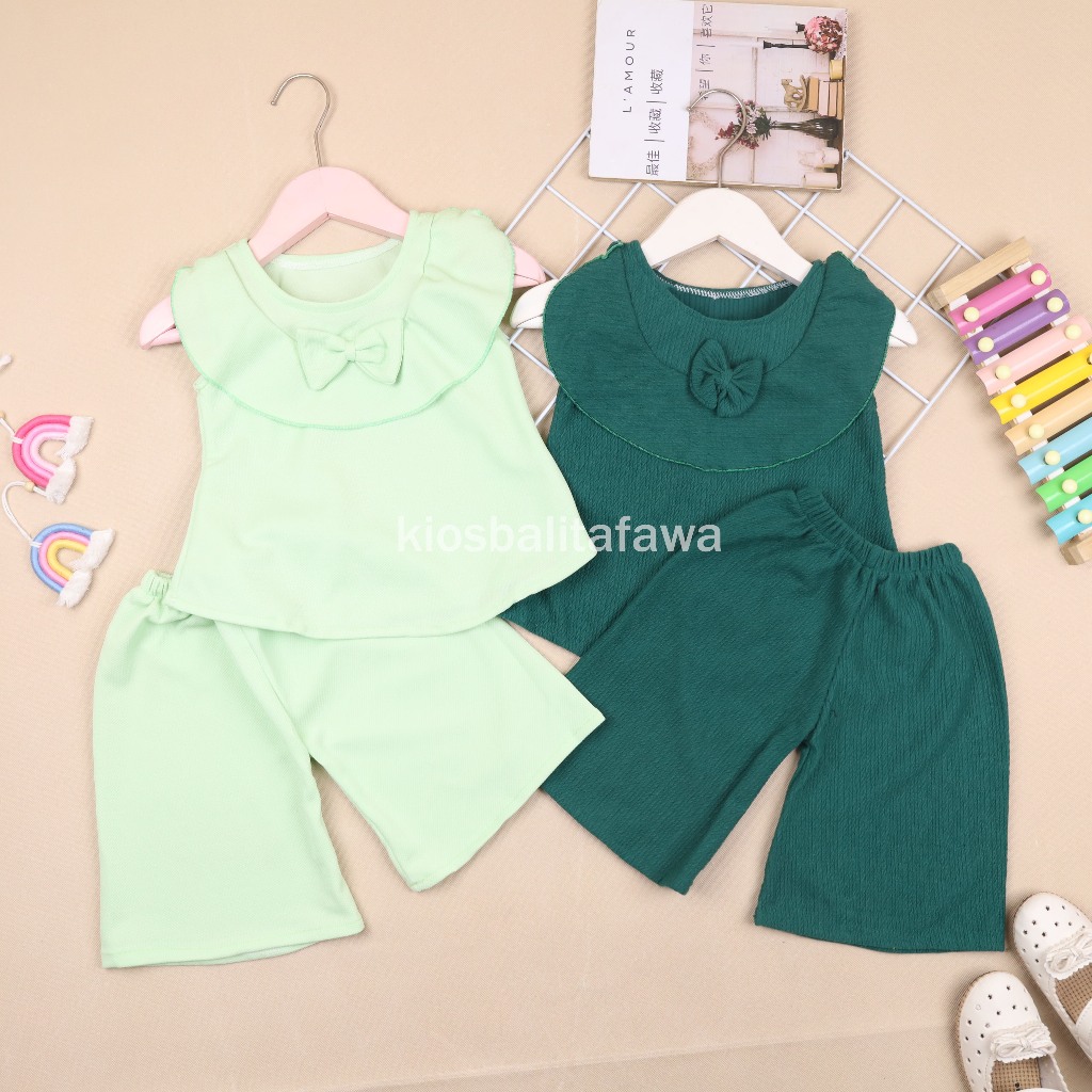 (POLOS) Setelan Intana Anak uk 1-4 Tahun / Set Bawahan Kulot Anak Perempuan Import Atasan Model Dres