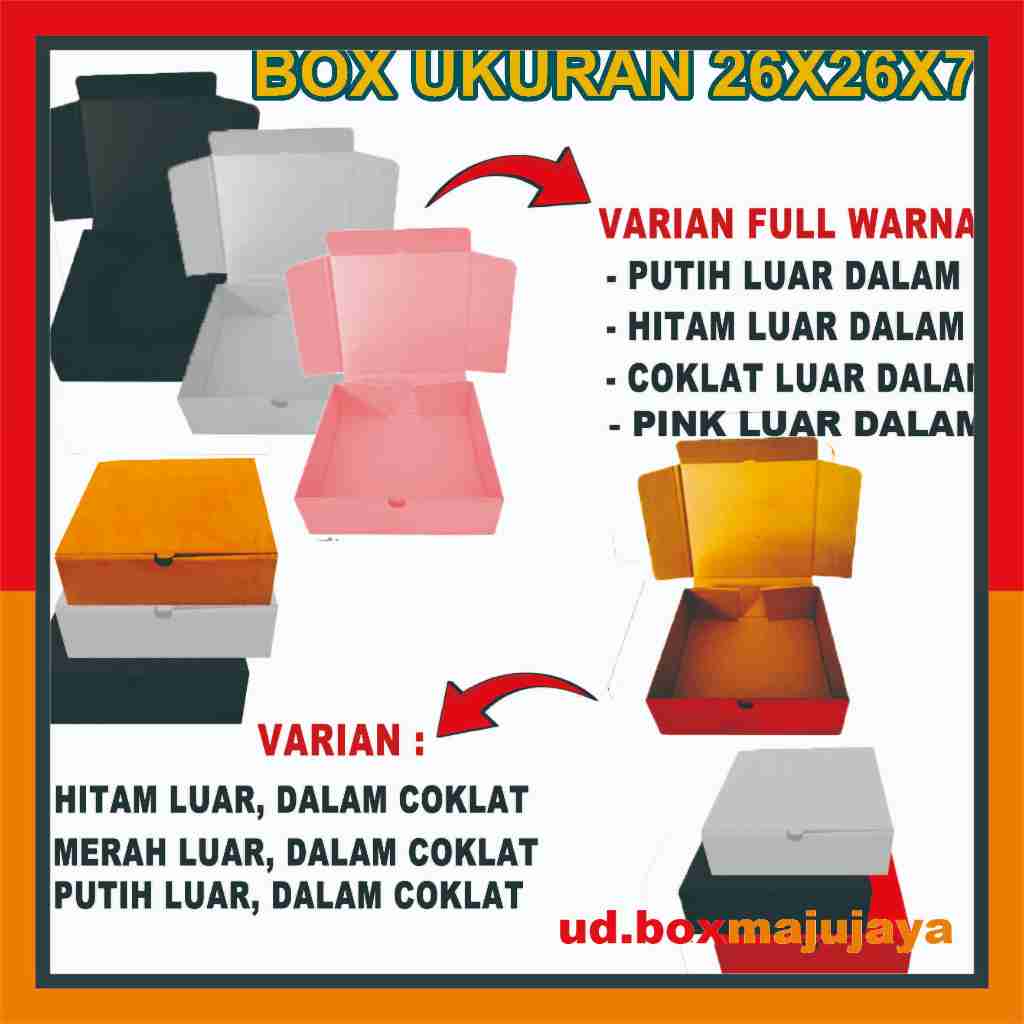 

Box 26x26x7 cm / Box Lipat Depan / Box Hampers