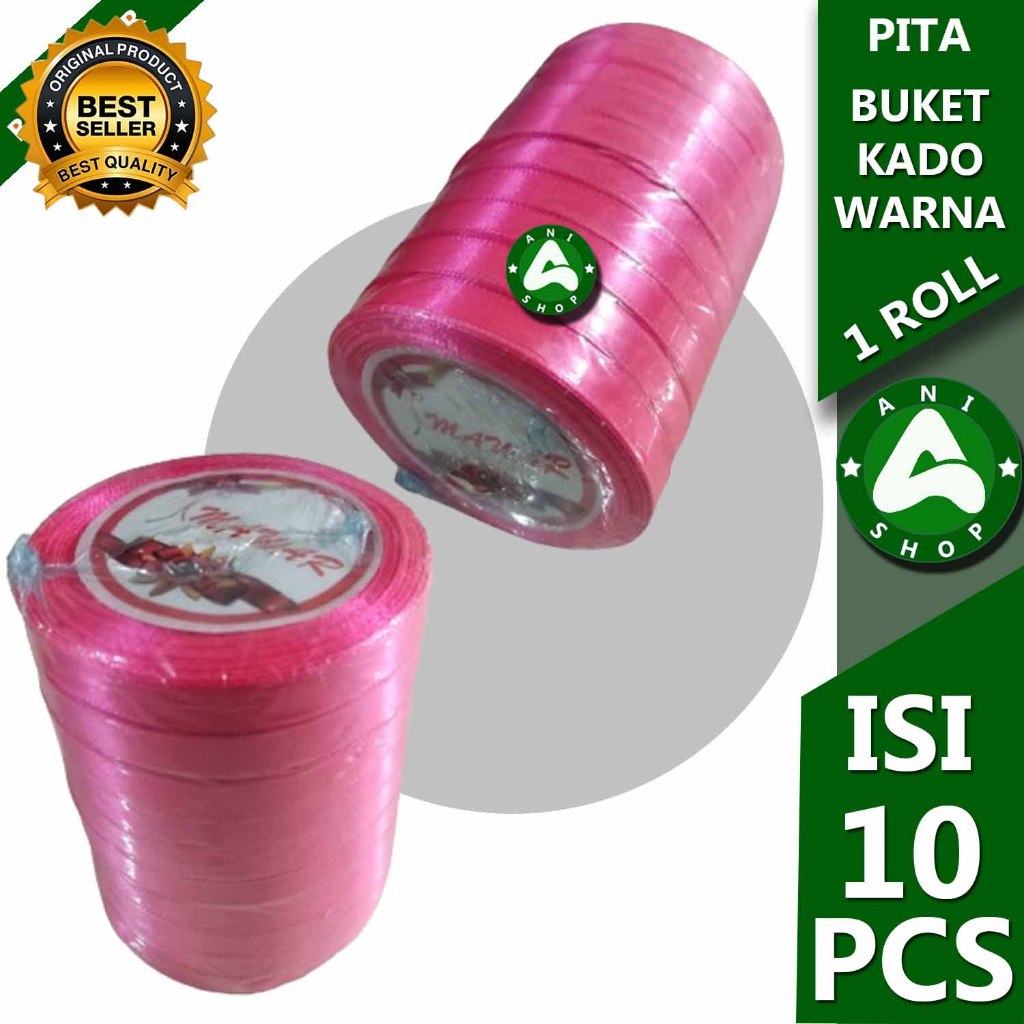 

PITA BUKET DAN KADO WARNA POLOS 1 ROLL ISI 10 PCS ani shopp