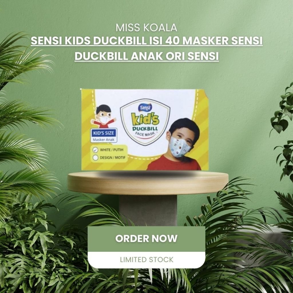 SENSI KIDS DUCKBILL ISI 40 MASKER SENSI DUCKBILL ANAK ORI SENSI
