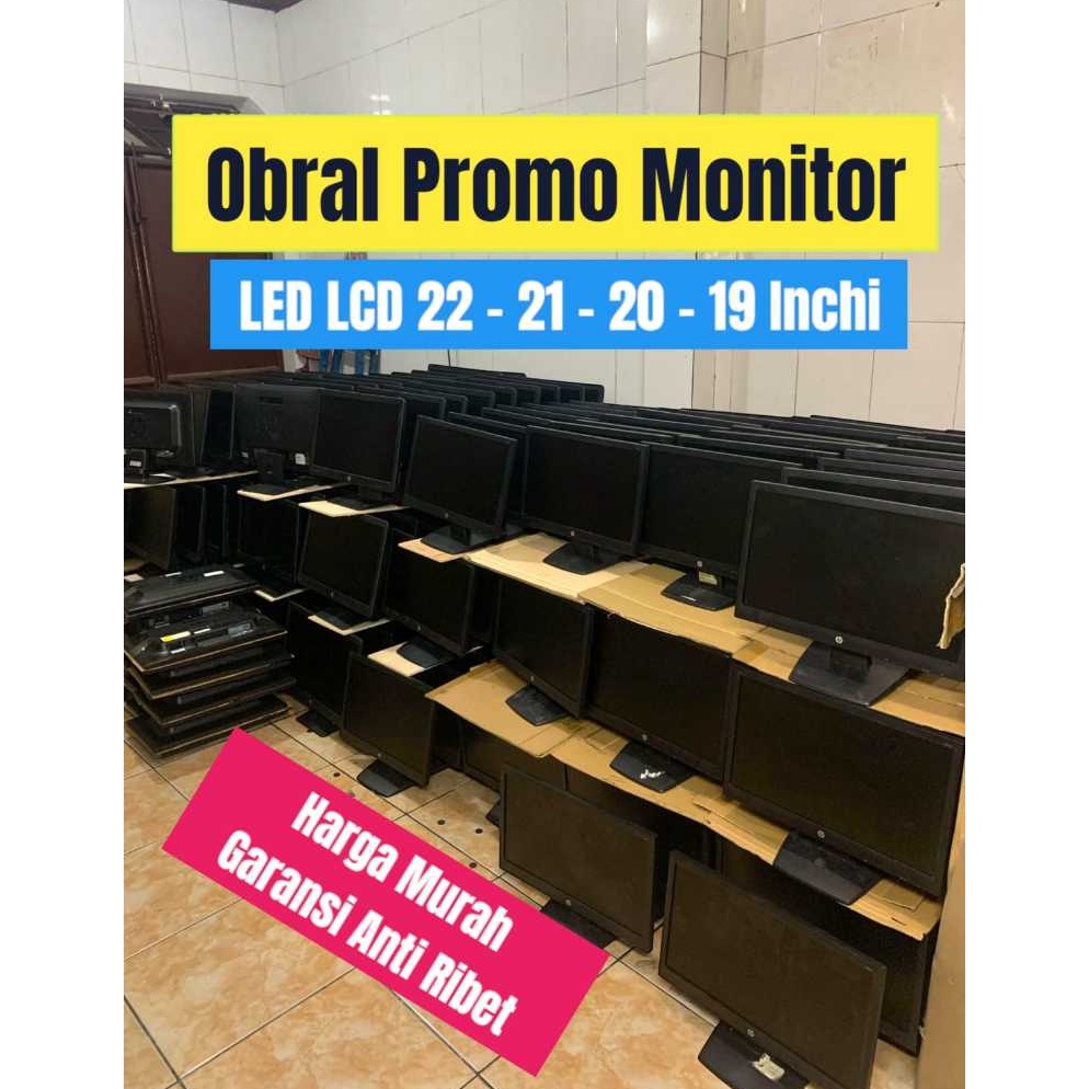 LED LCD Monitor 22 2 19 Inchi Murah Normal Mulus Berkualitas Bergaransi t U2Z6