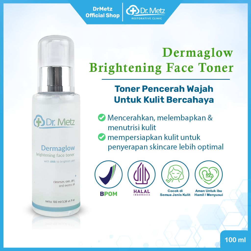 Dr Metz Skincare Dermaglow Brightening Face Toner 100 ML - Toner Pencerah Wajah