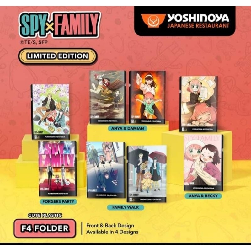 

Yoshinoya x spy family cute plastik F4 folder limited edition