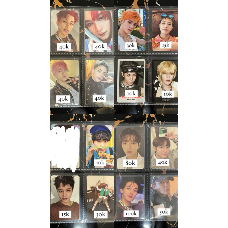 Photocard nct official mark haechan jeno taeyong taeil doyoung yuta renjun photobook 2 baddies glitc