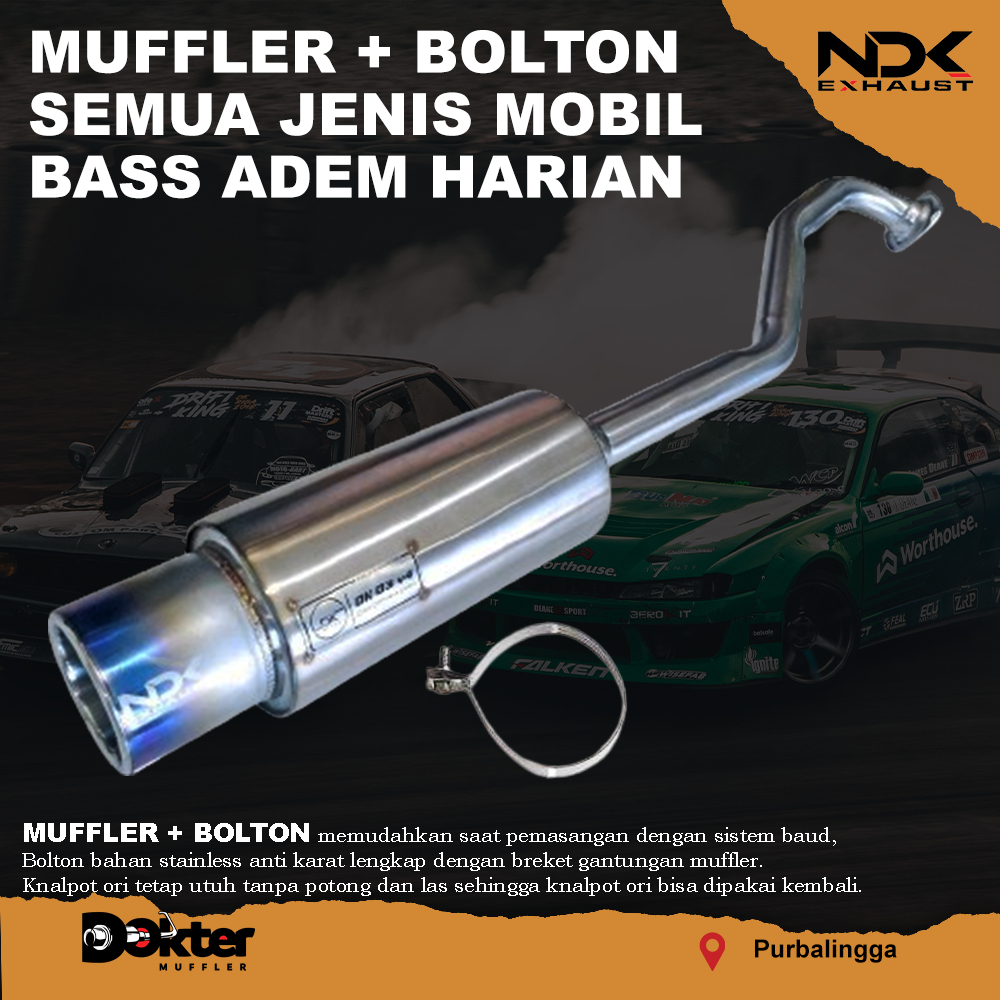 KNALPOT RACING MOBIL SEMUA JENIS NDK EXHAUST DK03V3 DK03V4 BOLTON BASS ADEM