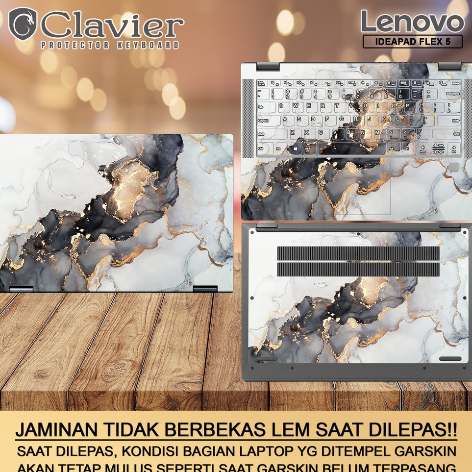Cover Garskin Laptop Lenovo IdeaPad Flex 5 5i 14 Skin Bening Transparan Full Body Gambar Fullbody u 