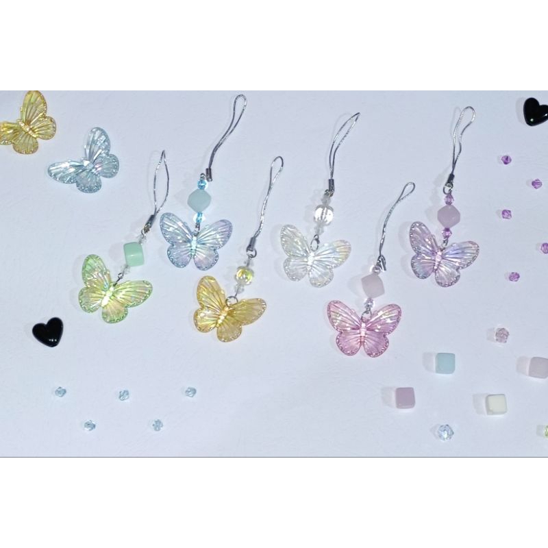 Strap Phone Mini  || Phone Strap Butterfly || Phone strap Beads