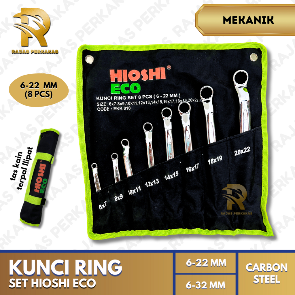 KUNCI RING SET ECO HIOSHI / KUNCI RING / RING WRENCH / WRENCH
