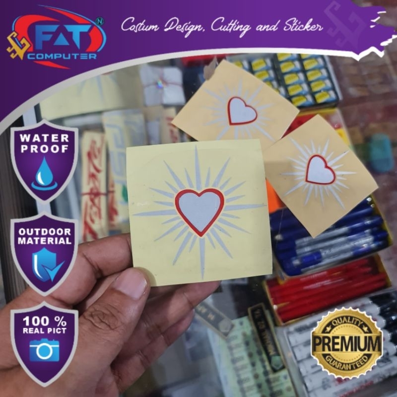 

Stiker Pola Cutting Reflektif 2 pcs Hati Waru Bersinar PSHT 1922