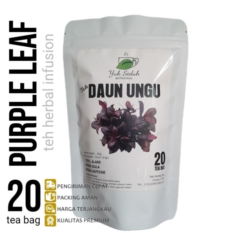 

TEH DAUN UNGU untuk ambein & wasir (20 tea bag) 'yuk seduh botanikal