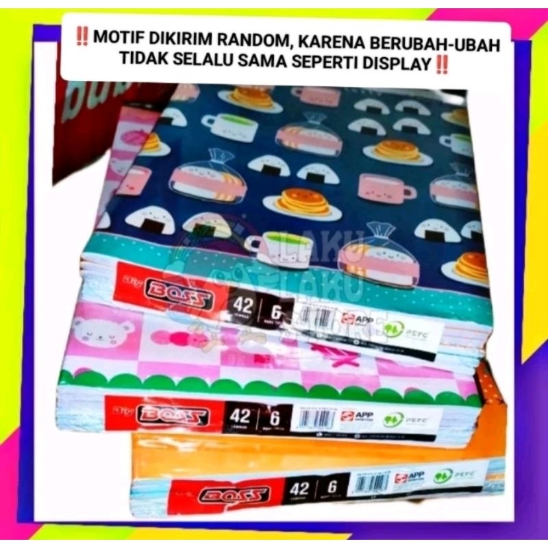 

buku tulis big boss 42 lembar/ buku sekolah isi 6 pack