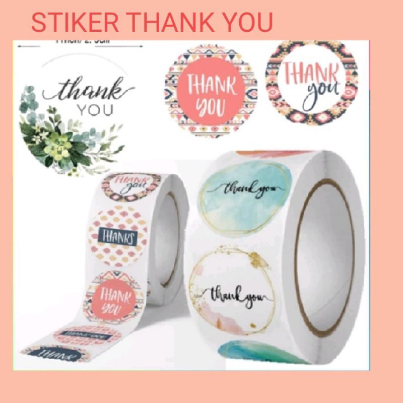 

[MD] STICKER THANK YOU / 1 ROLL STIKER THANK YOU / 500 PCS STIKER THANK YOU
