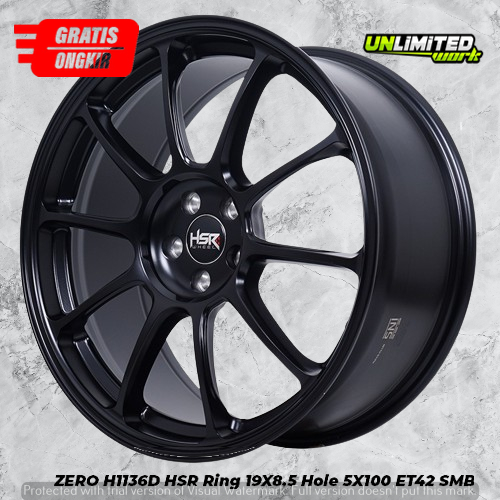 Velg Tipe ZERO R19 Warna Hitam Pcd 5X100 BestFor New Avanza Sienta Altis Ring 19