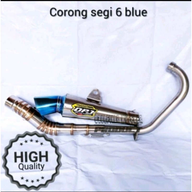 KNALPOT RACING DPJ CRONG BLUE SEGI 6 BUAT MOTOR MP GL CB