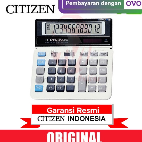 

KODE R1D Kalkulator Citizen SDC868L Original