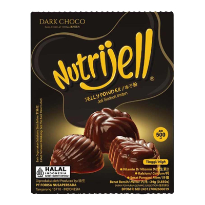 

Nutrijell Jeli Serbuk Instan Rasa Dark Cokelat 24 gr