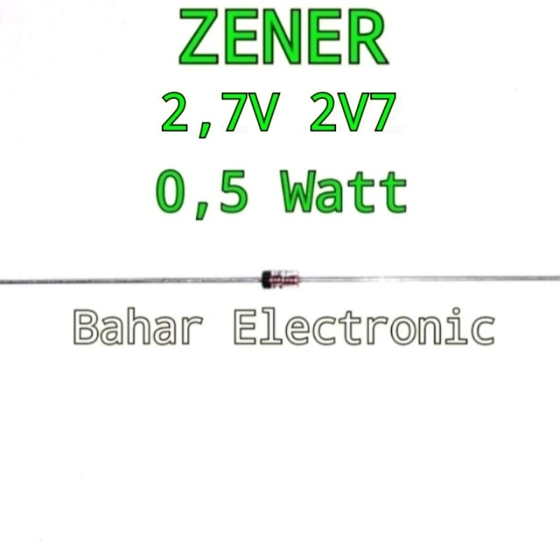 Dioda Zener 2,7V 2V7 0,5W Harga Per 5 Biji