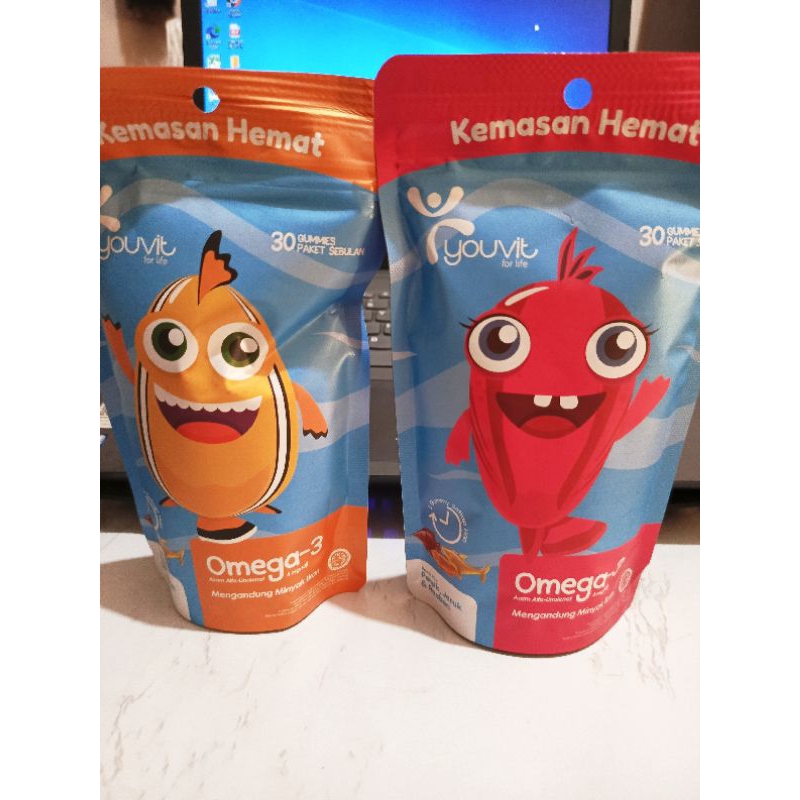 Youvit Omega 3 Gummy Multivitamin Omega-3 Anak 30 Days