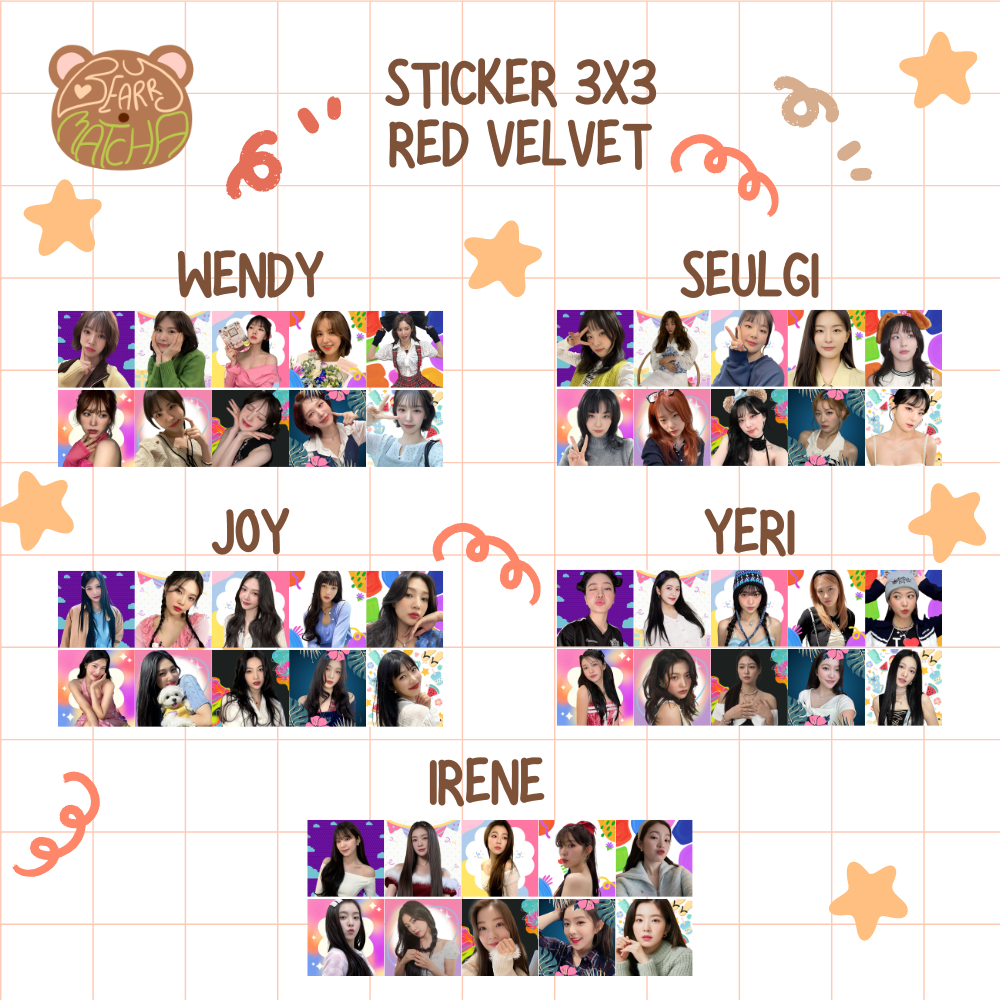 

[READY STOCK] isi 50 pcs sticker RED VELVET