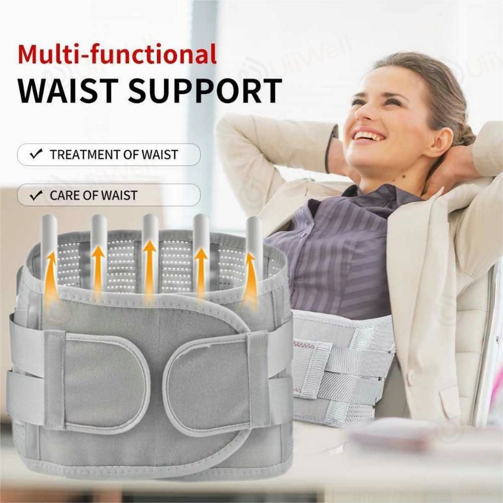 Lumbar Sacro Support Korset LSO Penyangga Tulang Belakang Sakit Nyeri Pinggang Lumbal Brace Pria Dan