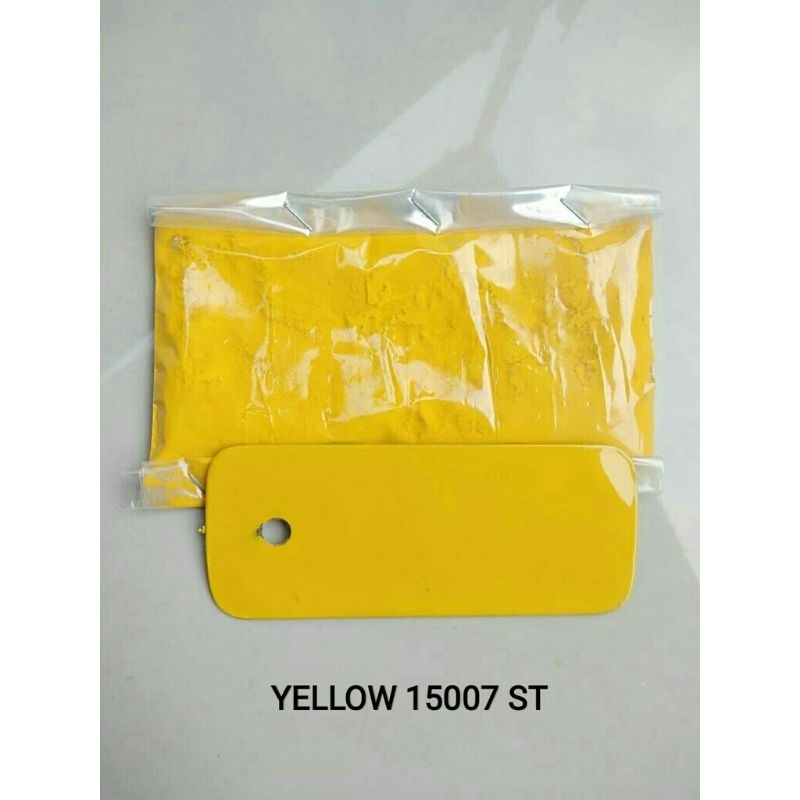 (AD) CAT SERBUK BUBUK POWDER COATING KUNING CERAH 1KG