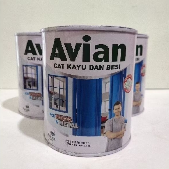 Cat Kayu dan Besi Avian Super White sintetis 1kg