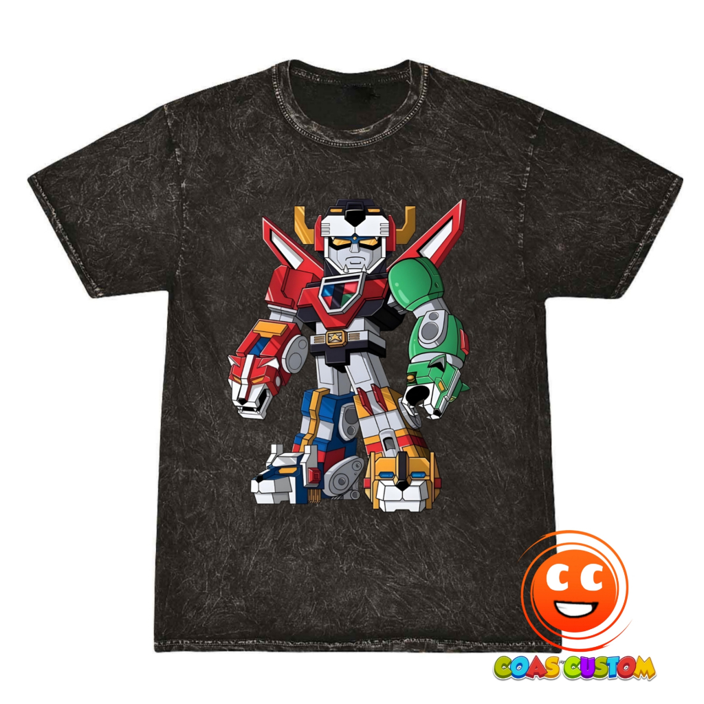 BAJU KAOS WASHED ANAK VOLTRON ROBOT KARTUN