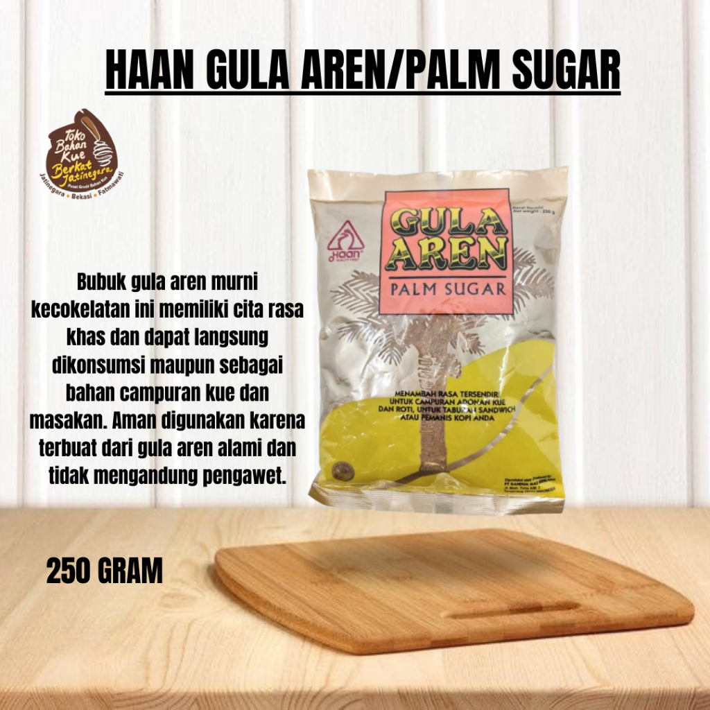 

HAAN PALM SUGAR / HAAN GULA AREN ASLI 250 GRAM / GULA AREN BUBUK / HAHAL