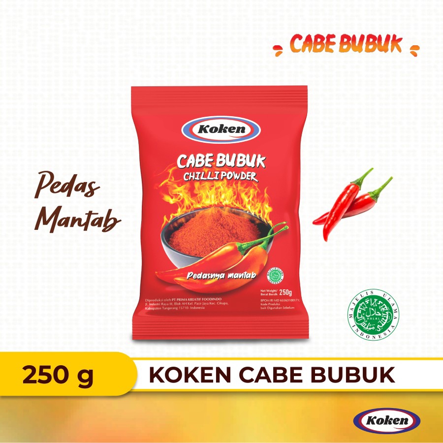 

Ktmstore Bubuk Cabai Giling kemasan 25 gr 250 gr cabe tabur pedas Koken food chili powder