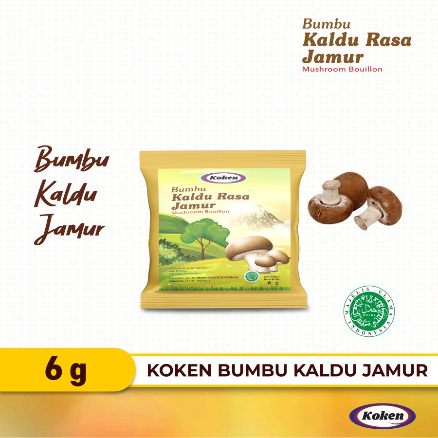 

Tchome Kaldu Jamur Bumbu Rasa Jamur halal 6 g kaldu jamur perisa Koken Food