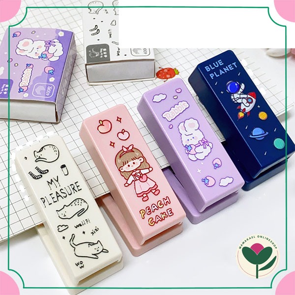 

1 set mini stapler dan refill staples kawai lucu cute MK1760