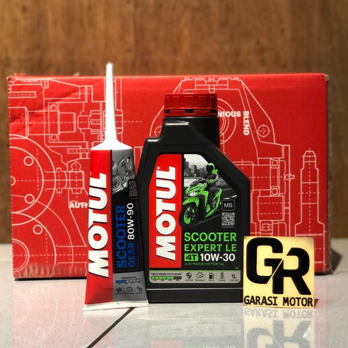 paket oli matic motul scooter expert + motul gear gardan honda yamaha suzuki vespa