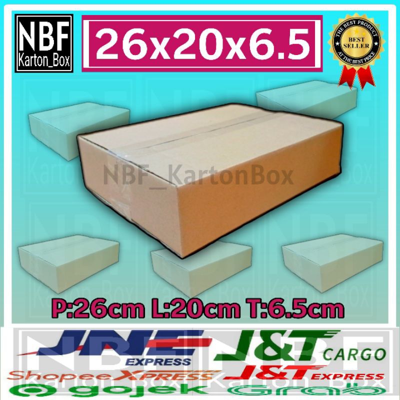 

KartonBox 26x20x6.5 cm,Kardus Packing Serbaguna, Pembungkus Paket dll.