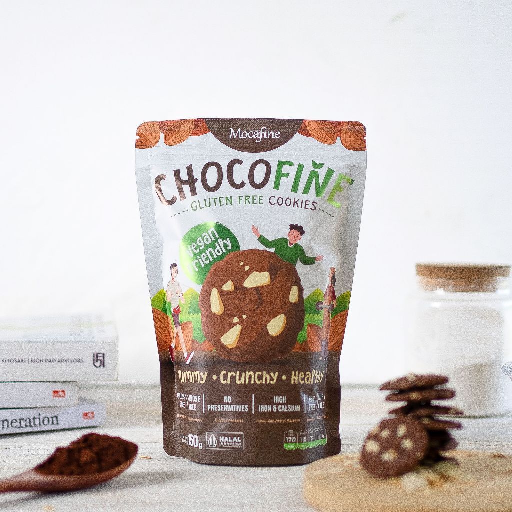 

MOCAFINE Gluten Free Cookies Chocofine - Halal - Dairy Free - Egg Free - 150 gram