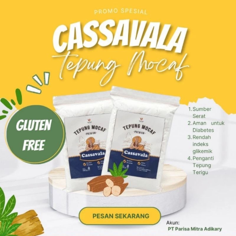 

TEPUNG MOCAF CASSAVALA GLUTEN FREE/BEBAS GLUTEN/NON GLUTEN 500 GR ( EKONOMIS )
