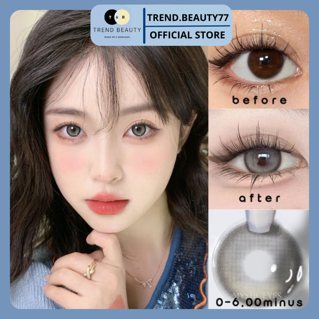 Mysticeyes Softlens Minus (-3.25 s/d -6.00) 14.5mm Soflen Minus lensa kontak berwarna