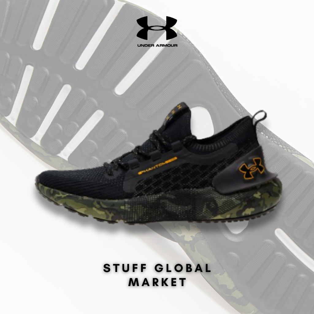 Under Armour HOVR Phantom 3 SE Mens Running Shoes - Black Marine Green Camo