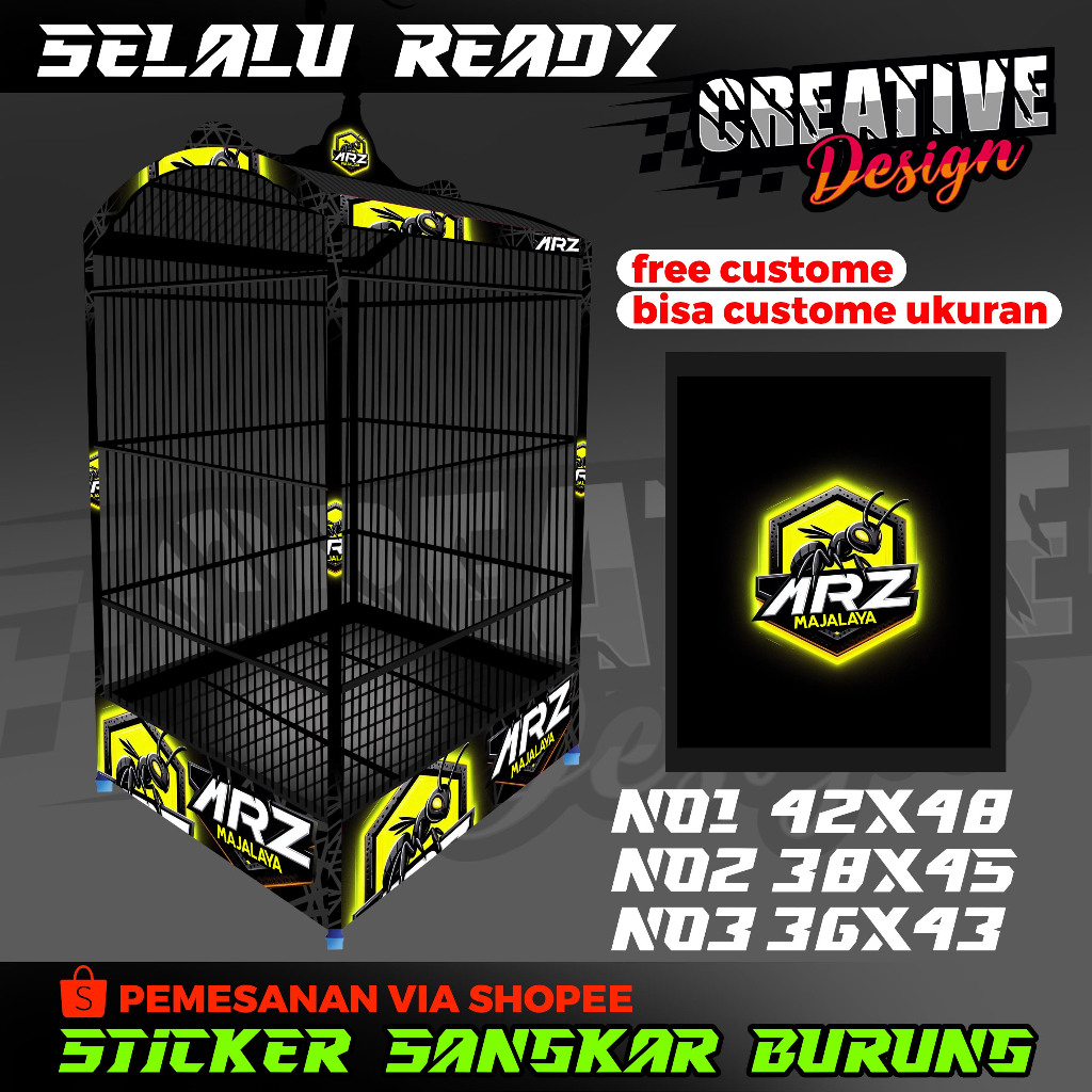 STICKER SANGKAR KOTAK CUSTOME MRZ