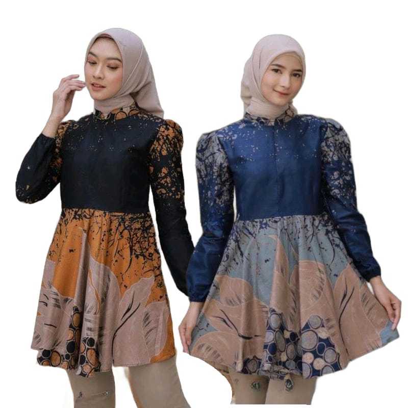 Atasan Batik Wanita Modern blouse kemeja wanita seragam kantor & pesta