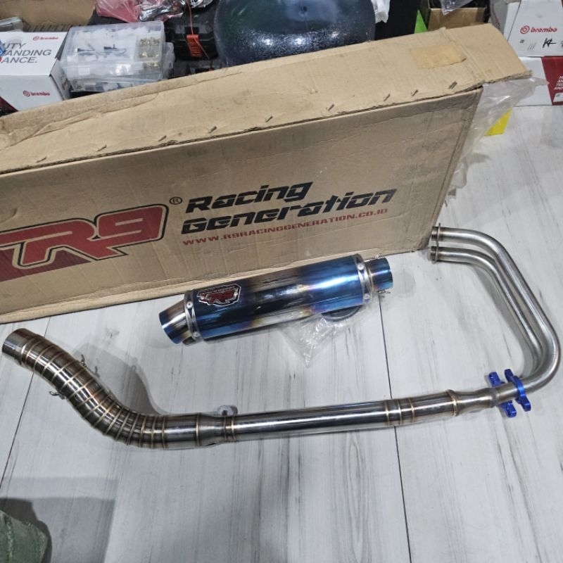 Knalpot R9 New Mugello Ninja 250 Carbu Original