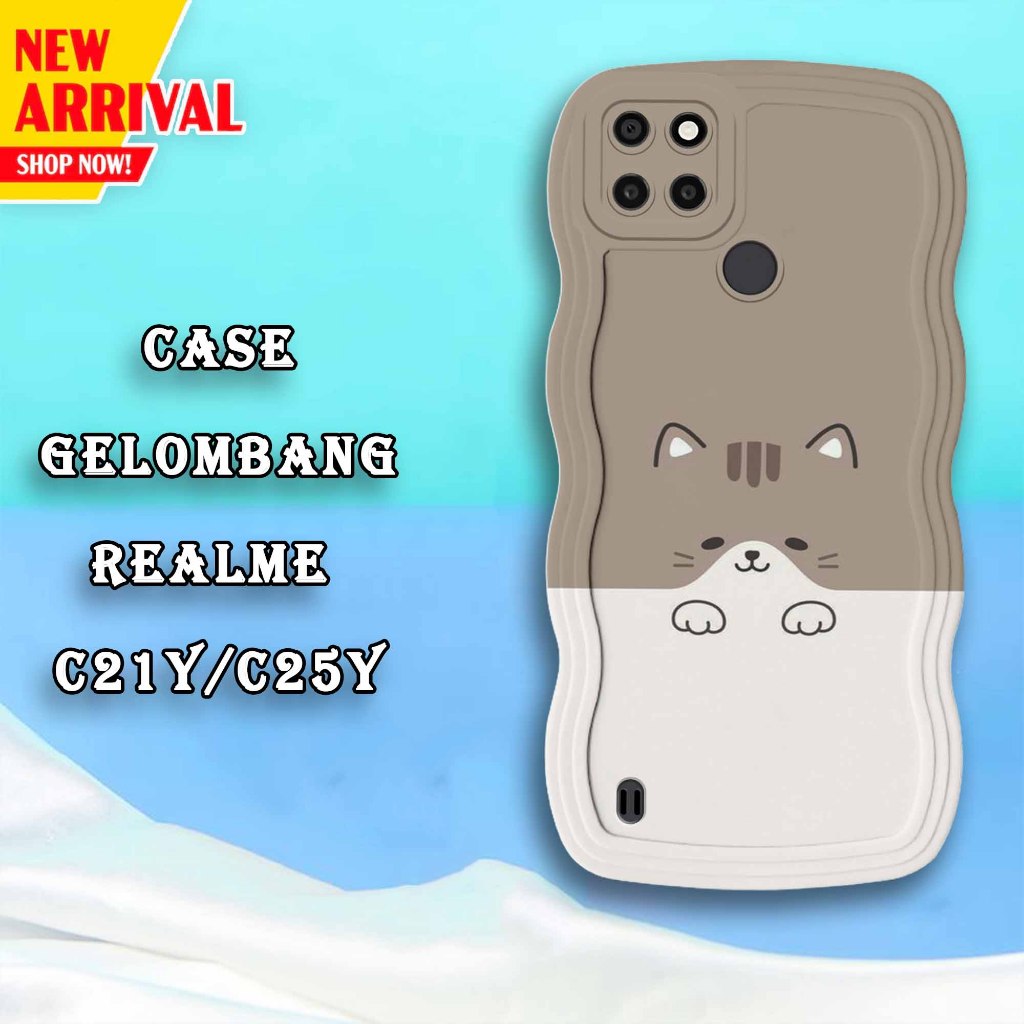 Softase Gelombang Realme C21Y-C25Y Casing Hp - Gelombang Realme C21Y-C25Y - Elzora.Id - Motif Cute- 
