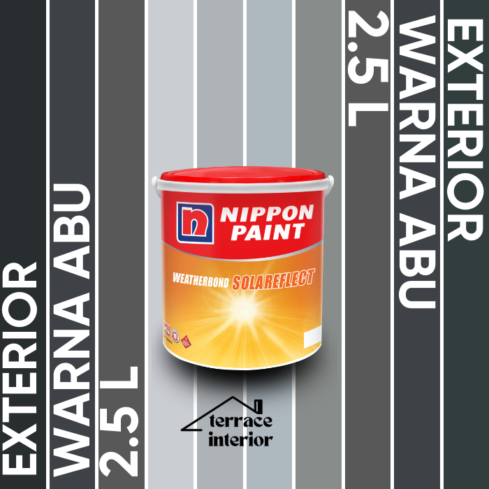 Cat Tembok Exterior Solareflect Nippon Paint Warna Abu 2.5 L