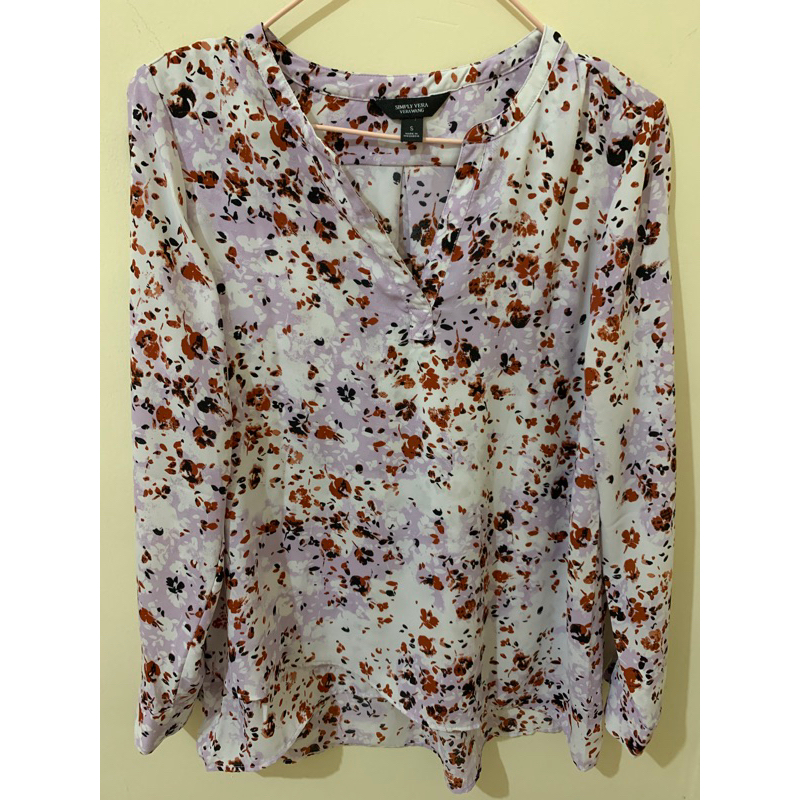 vera wang blouse lilac