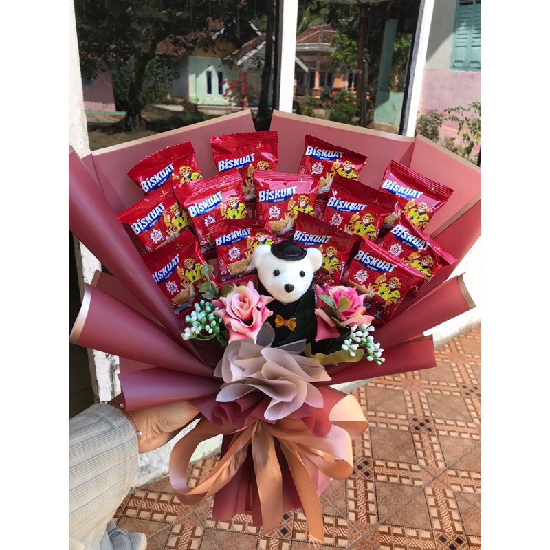 

Buket Snack+Bunga Boneka Murah