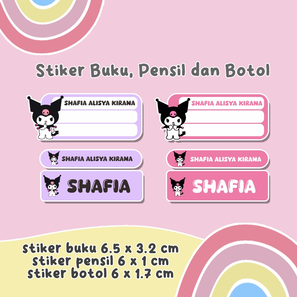 

STIKER NAMA CUSTOM BUKU BOTOL PENSIL ANTI AIR PAKET LENGKAP