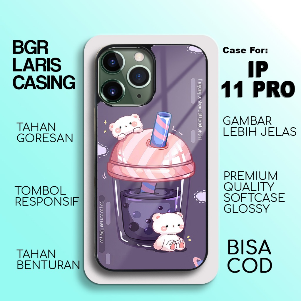 Case IP 11 Pro Terbaru - IP 11 Pro Motif Cute bb - Hardcase Premium Glossy - Softcase Hp IP - Casing