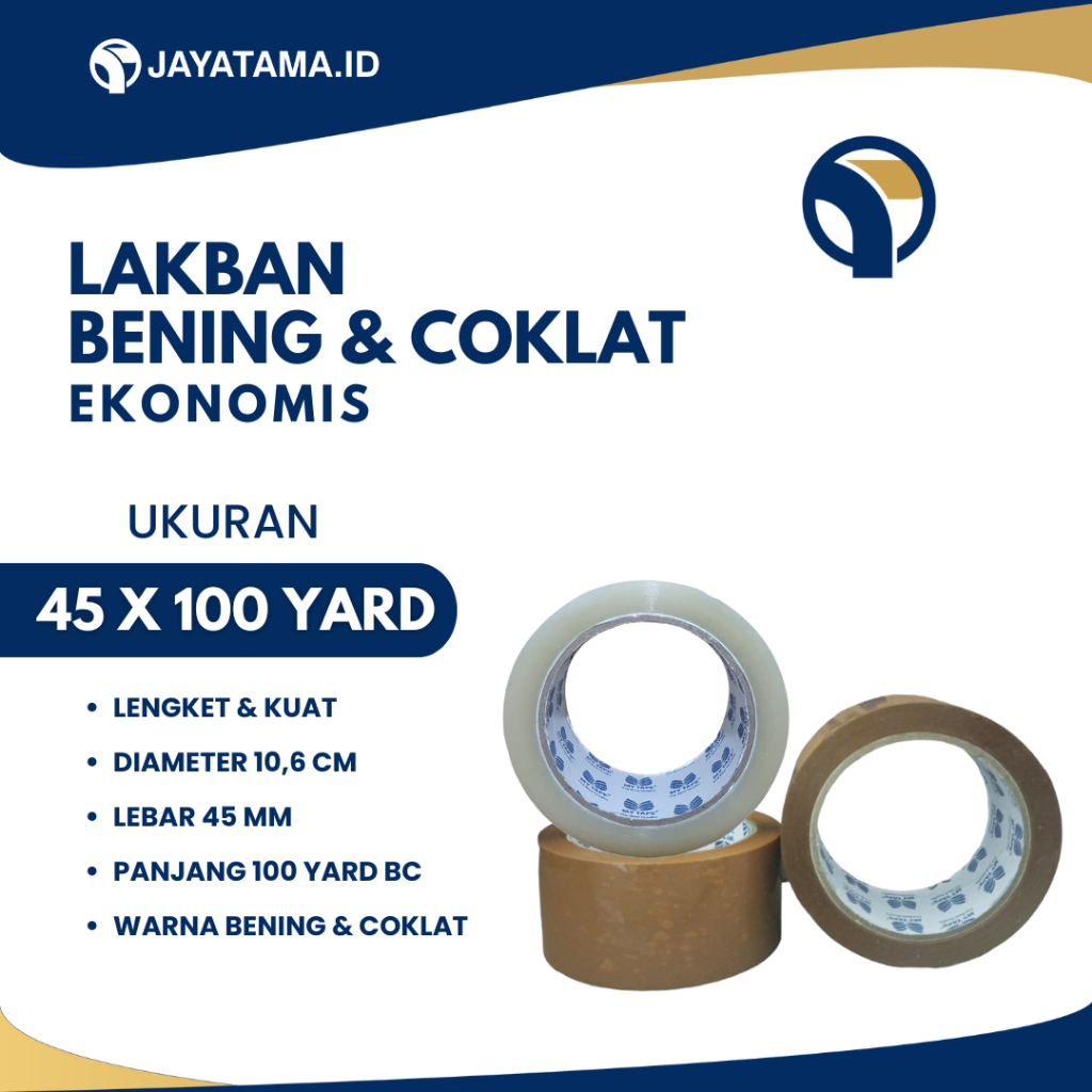 

Lakban Bening | Coklat | Tebal 45 MM X 100 Yard
