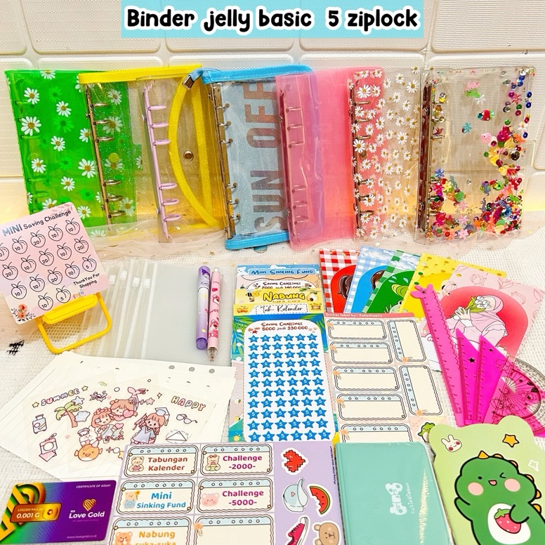 

KODE S9J 5 Ziplockjelly Paket Binder menabung basic jelly ADA BONUSAN