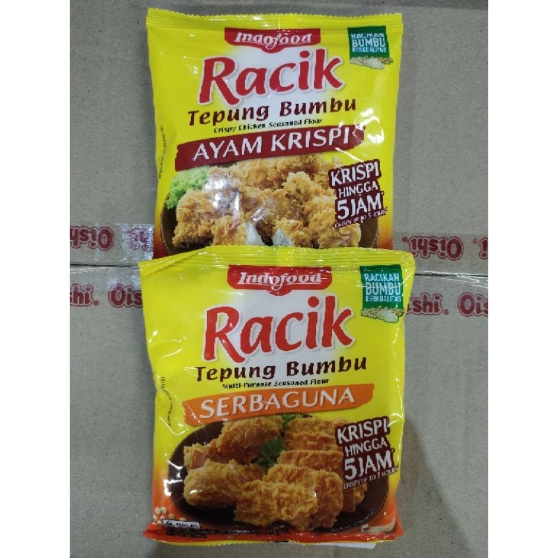 

( COD ) INDOFOOD RACIK bumbu tepung ayam krispi 210g & tepung serbaguna 210g